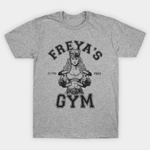 Freya's Gym - Norse Goddess Gym T-Shirt by rycotokyo81